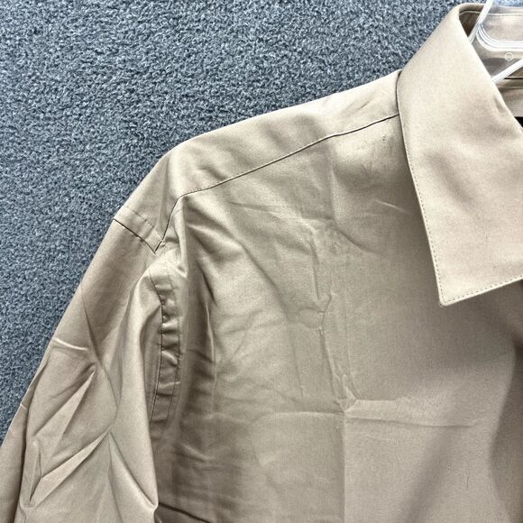 Architect Shirt Mens XL 17‎ 17.5 34 35 Tan Regular Fit Stretch Button Up - Picture 4 of 14